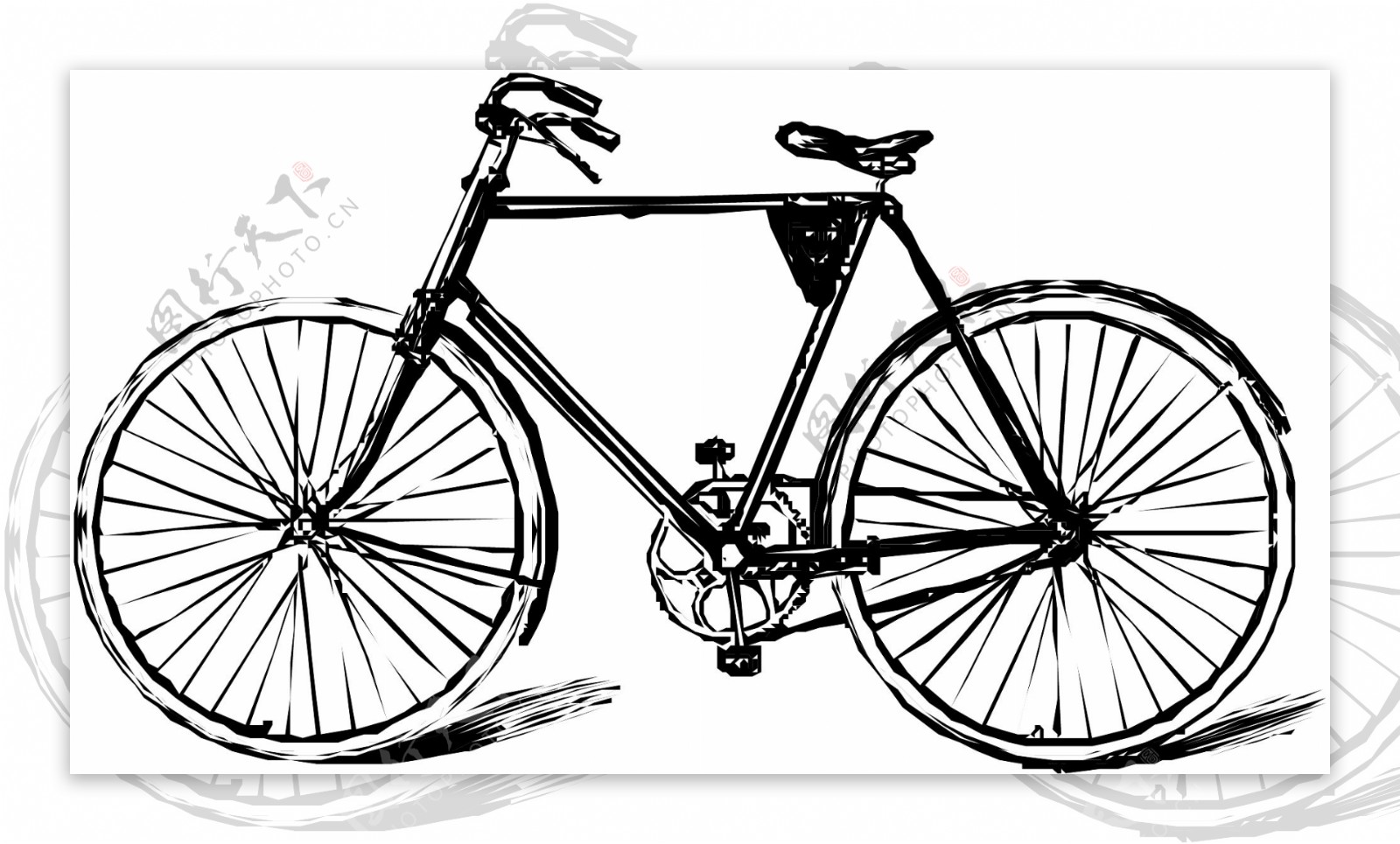 自行车矢量素材EPS格式0033