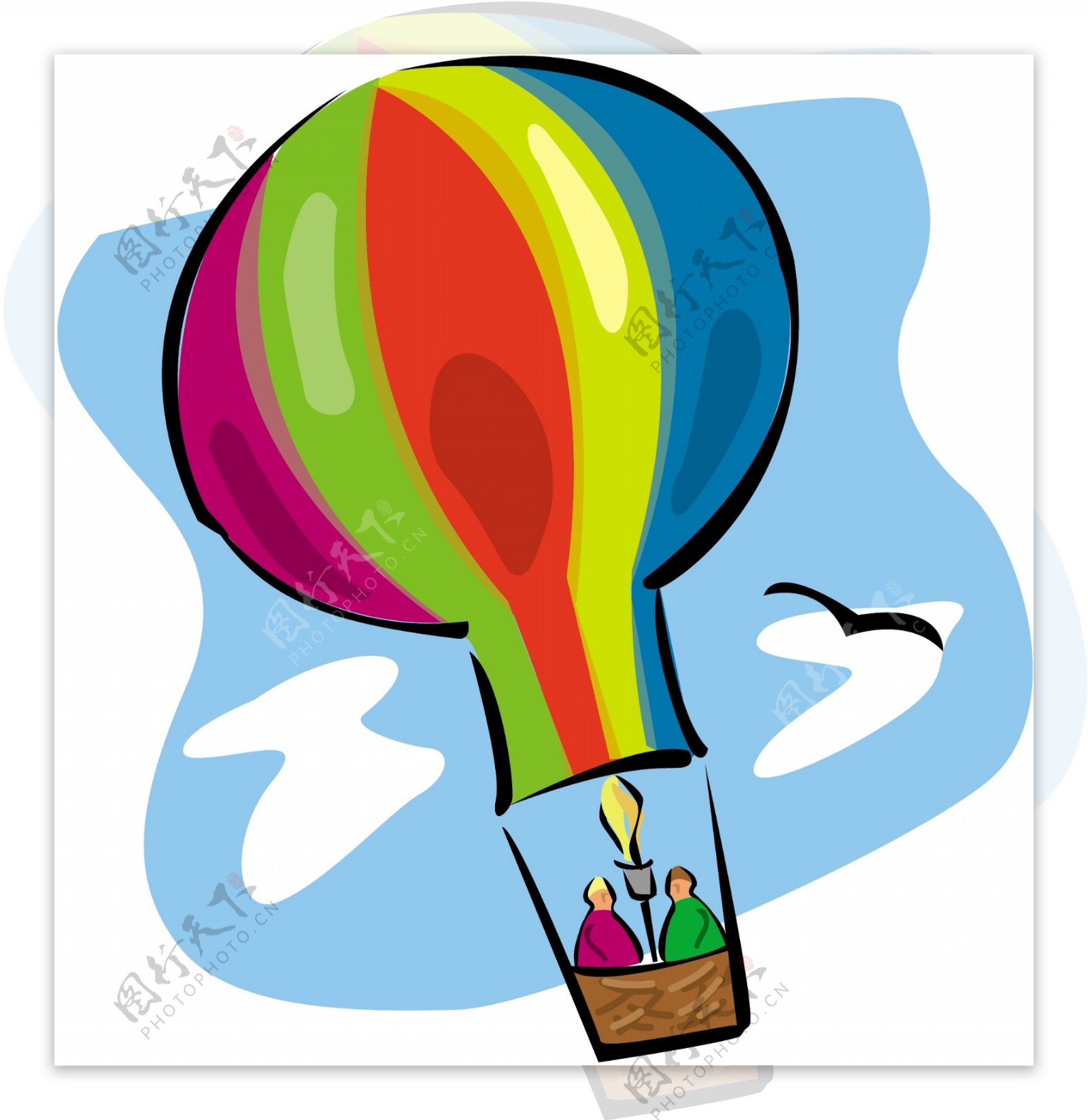 热气球矢量素材EPS格式0038