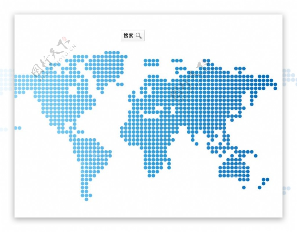 蓝色点阵世界地图矢量素材