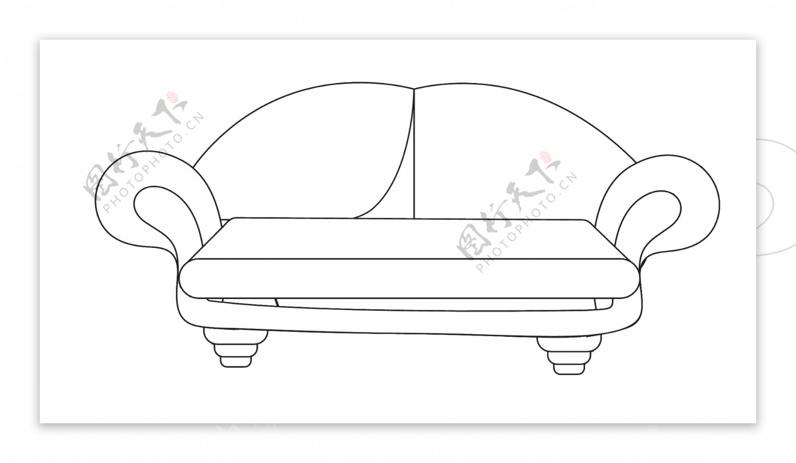 沙发矢量形状设计艺术