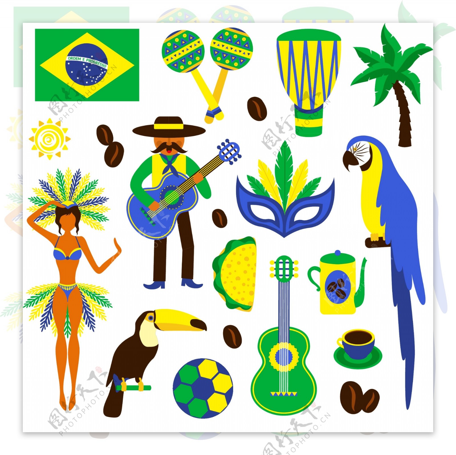巴西风情插画
