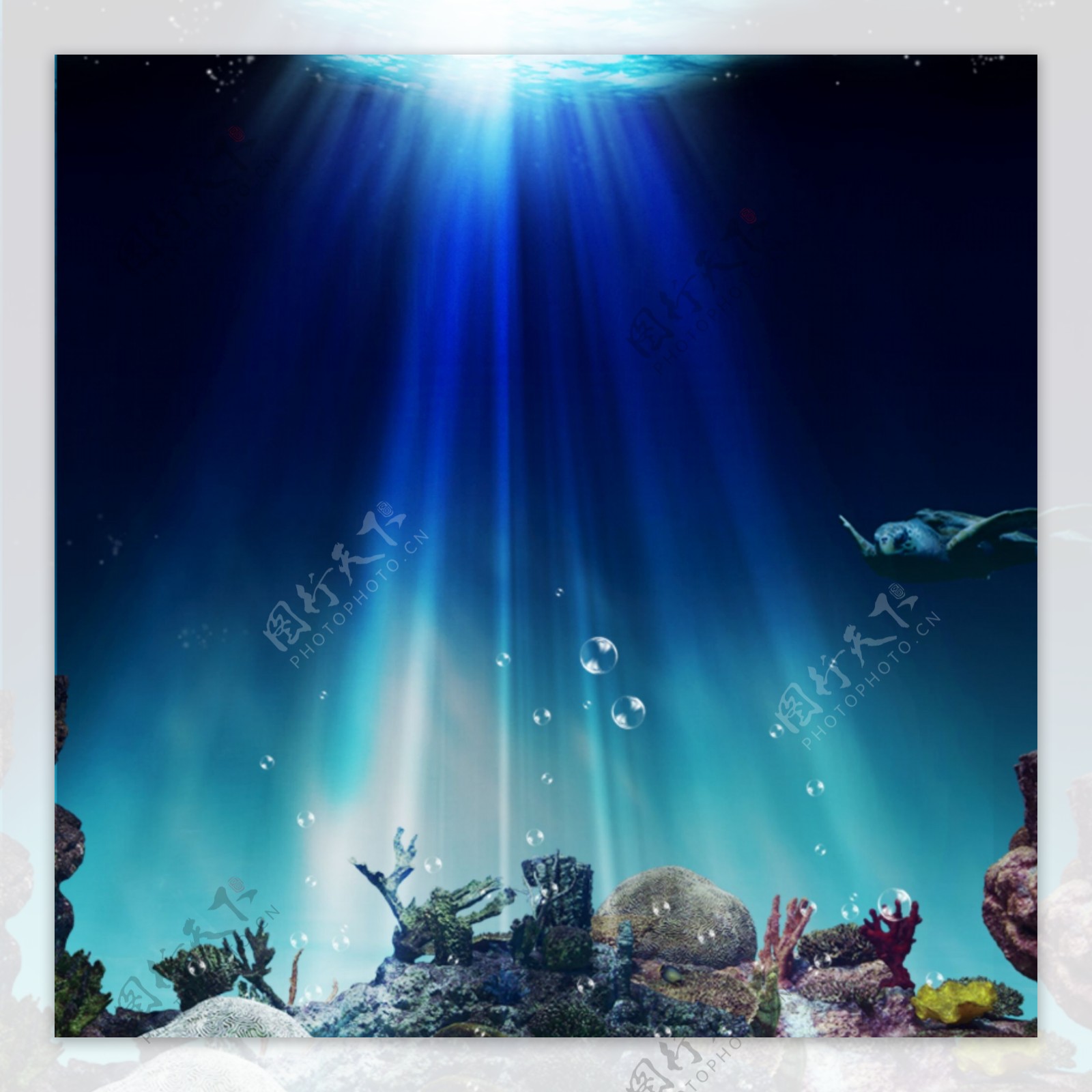 炫酷海底世界背景图
