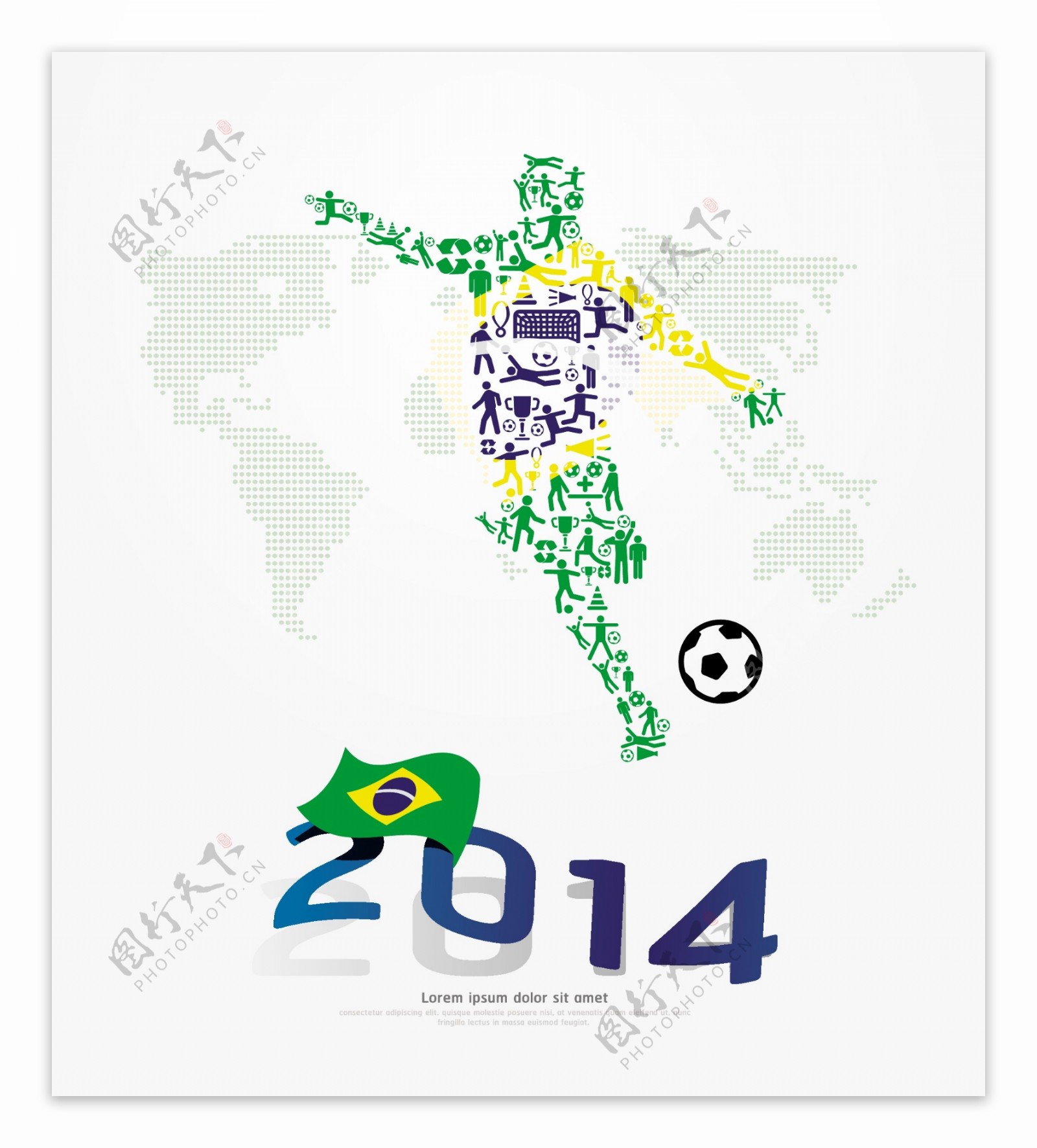 世界杯背景矢量素材图片