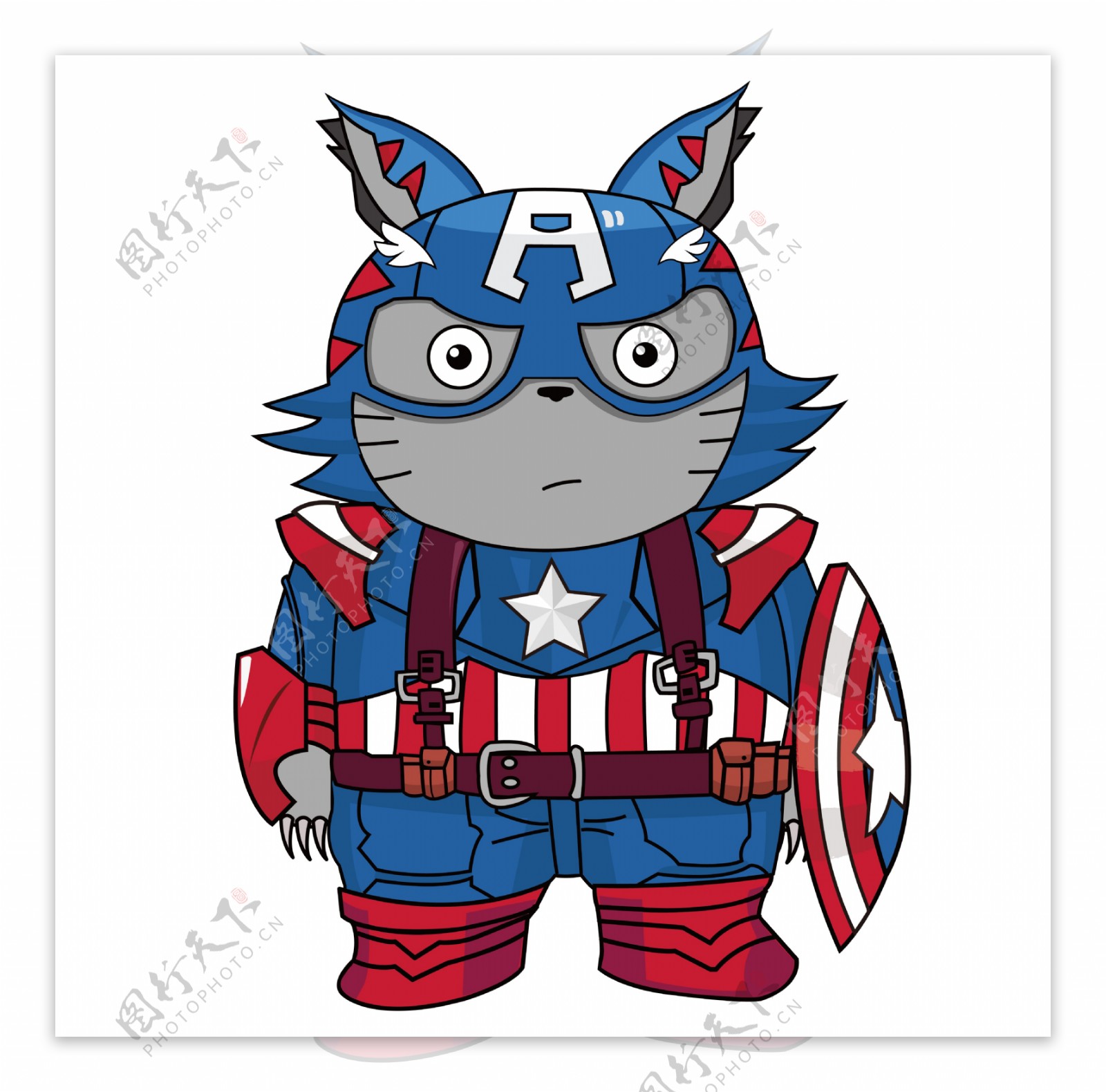 龙猫cosplay美国队长