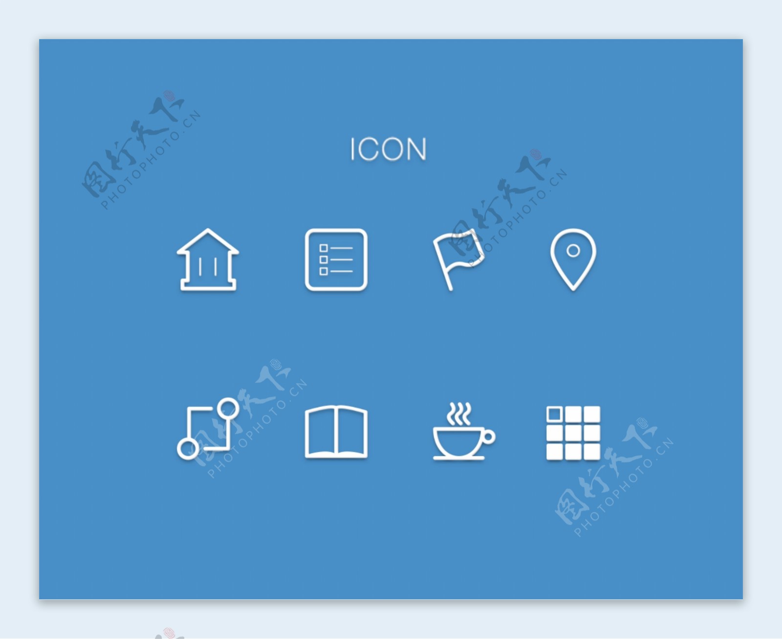 网页UI线条icon图标设计