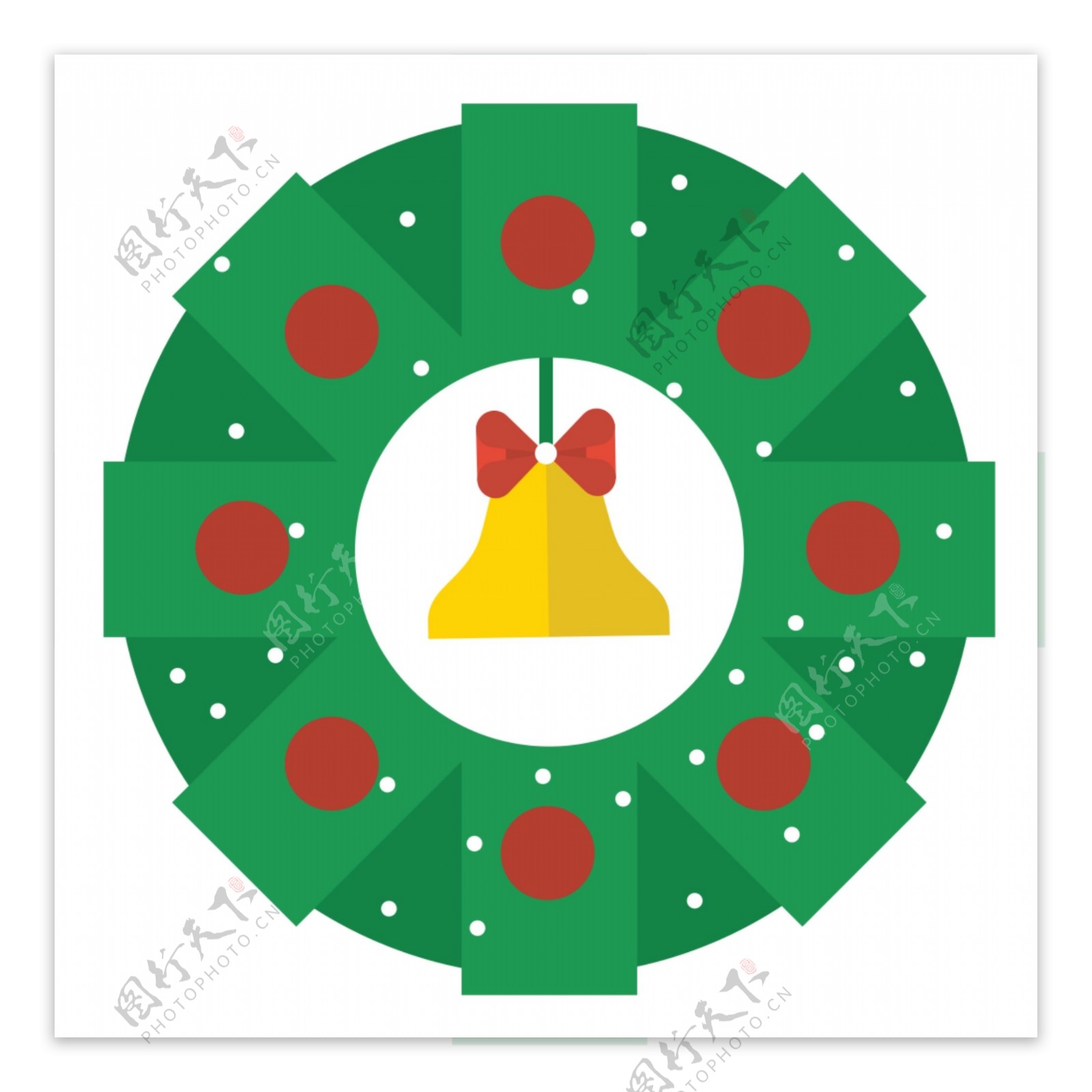 网页UI圣诞树铃铛icon