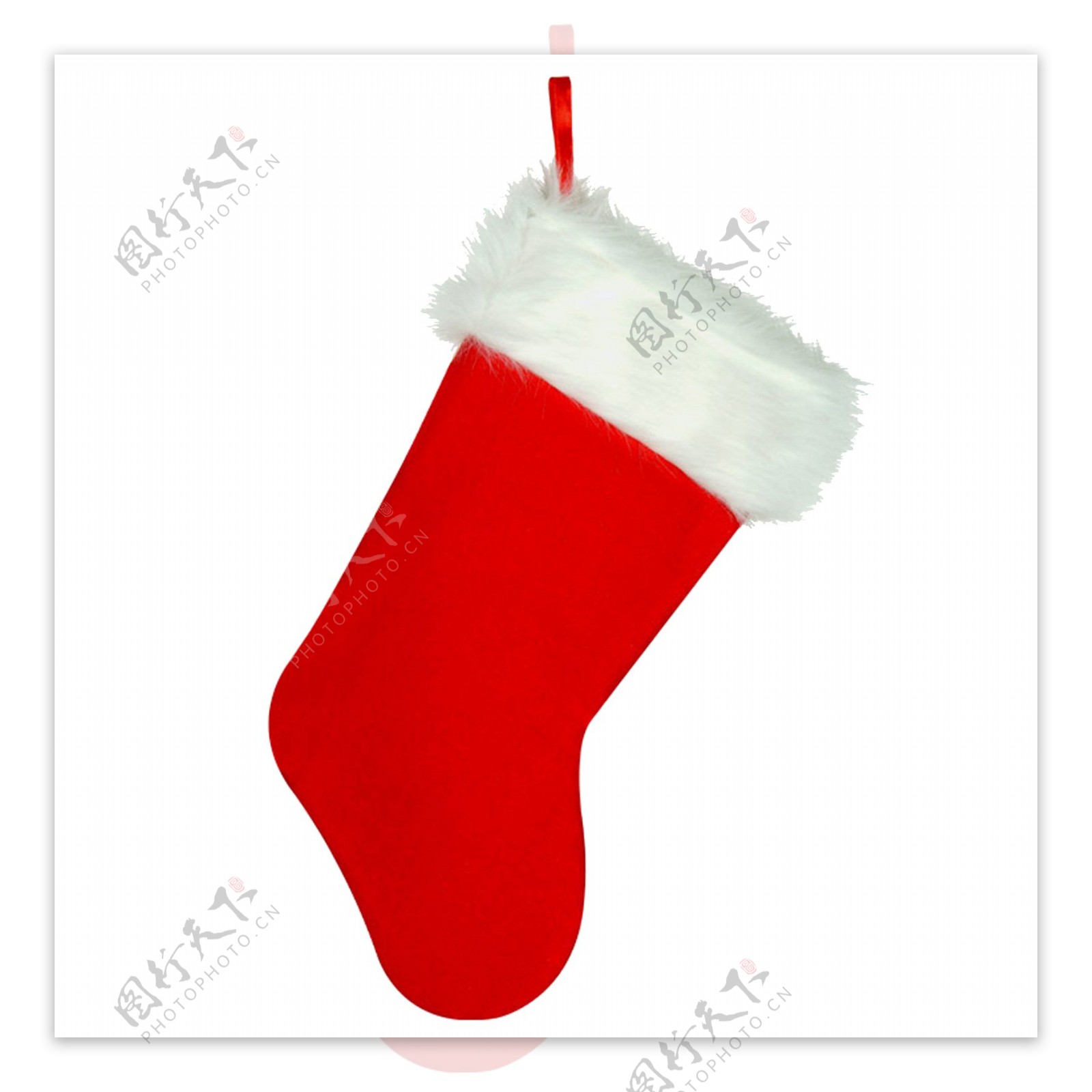 黑色圣诞袜子图片免抠png透明素材