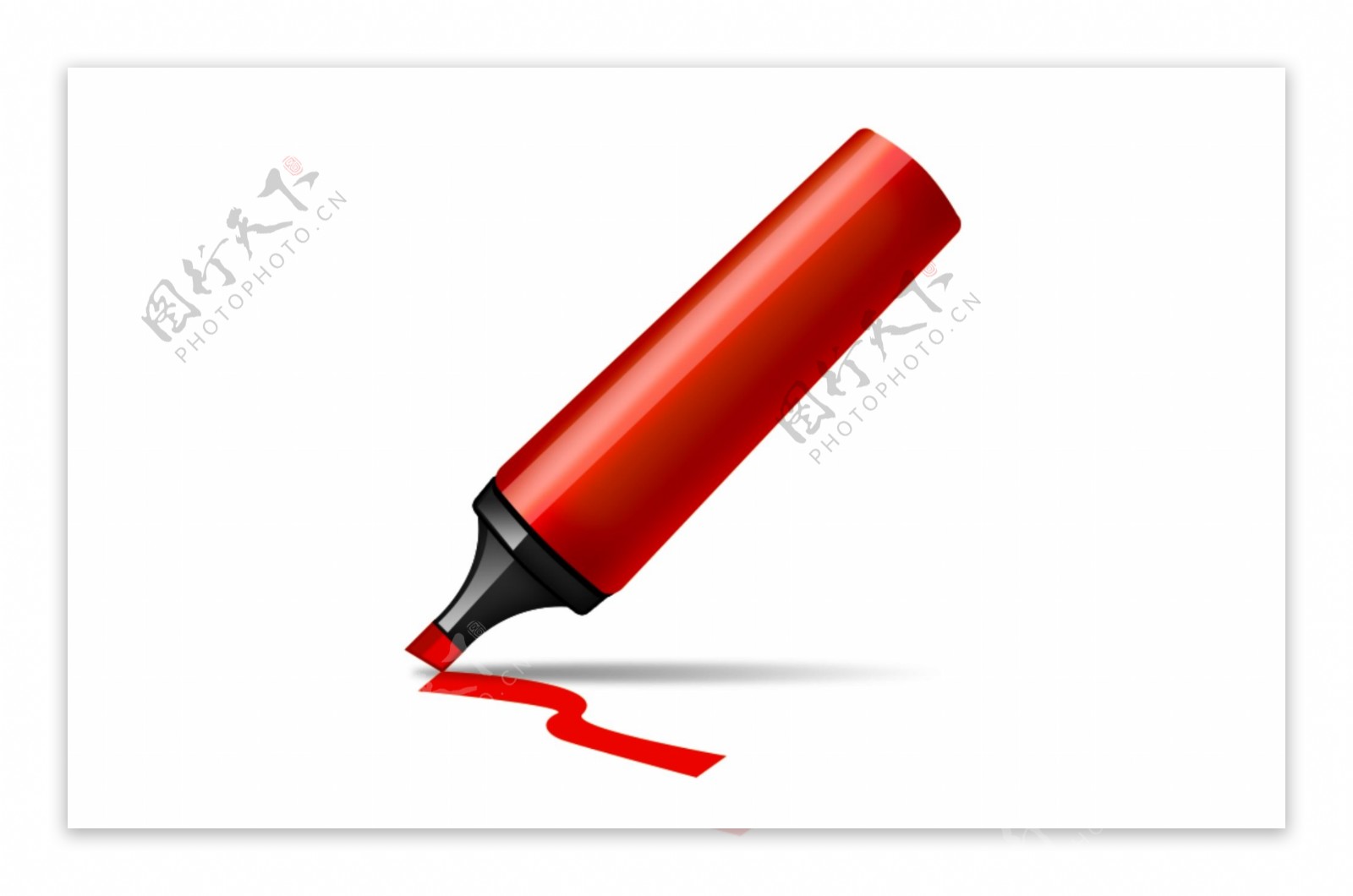 红色彩色画笔icon图标