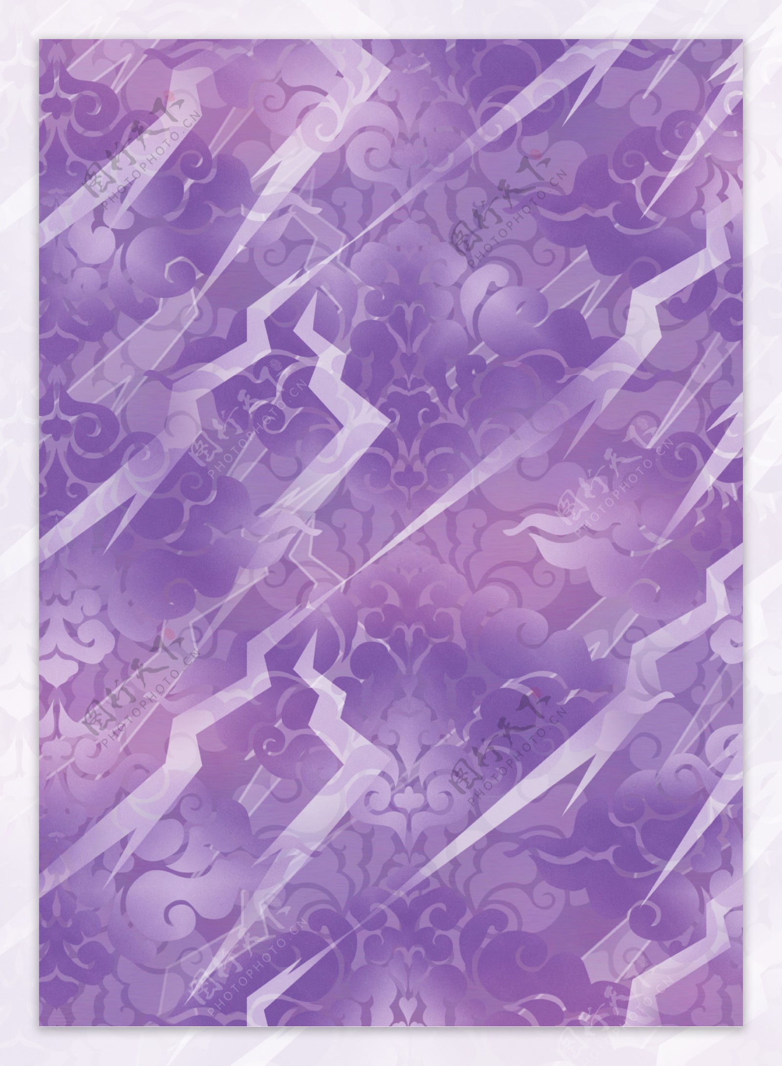 紫色雷电图案背景