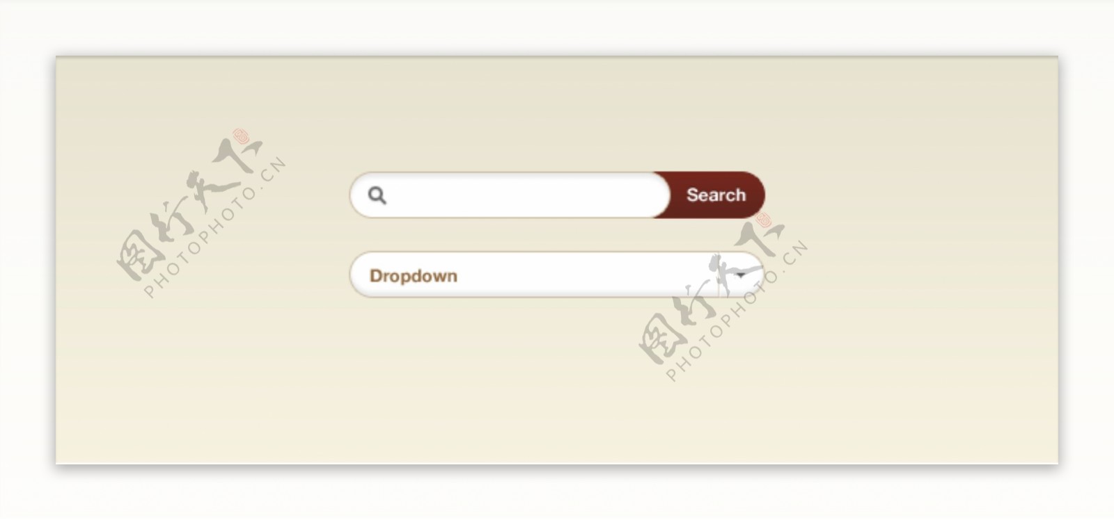 深红色网页搜索框下拉文本框素材
