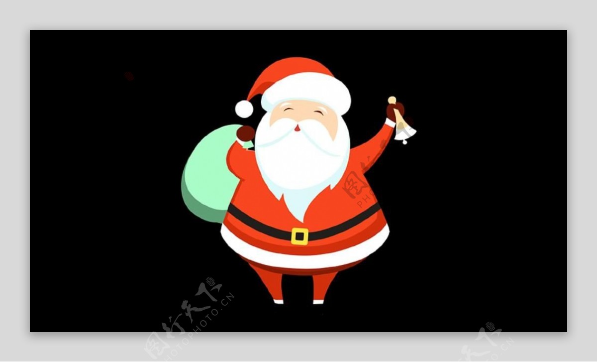 背礼物的卡通圣诞老人动画素材