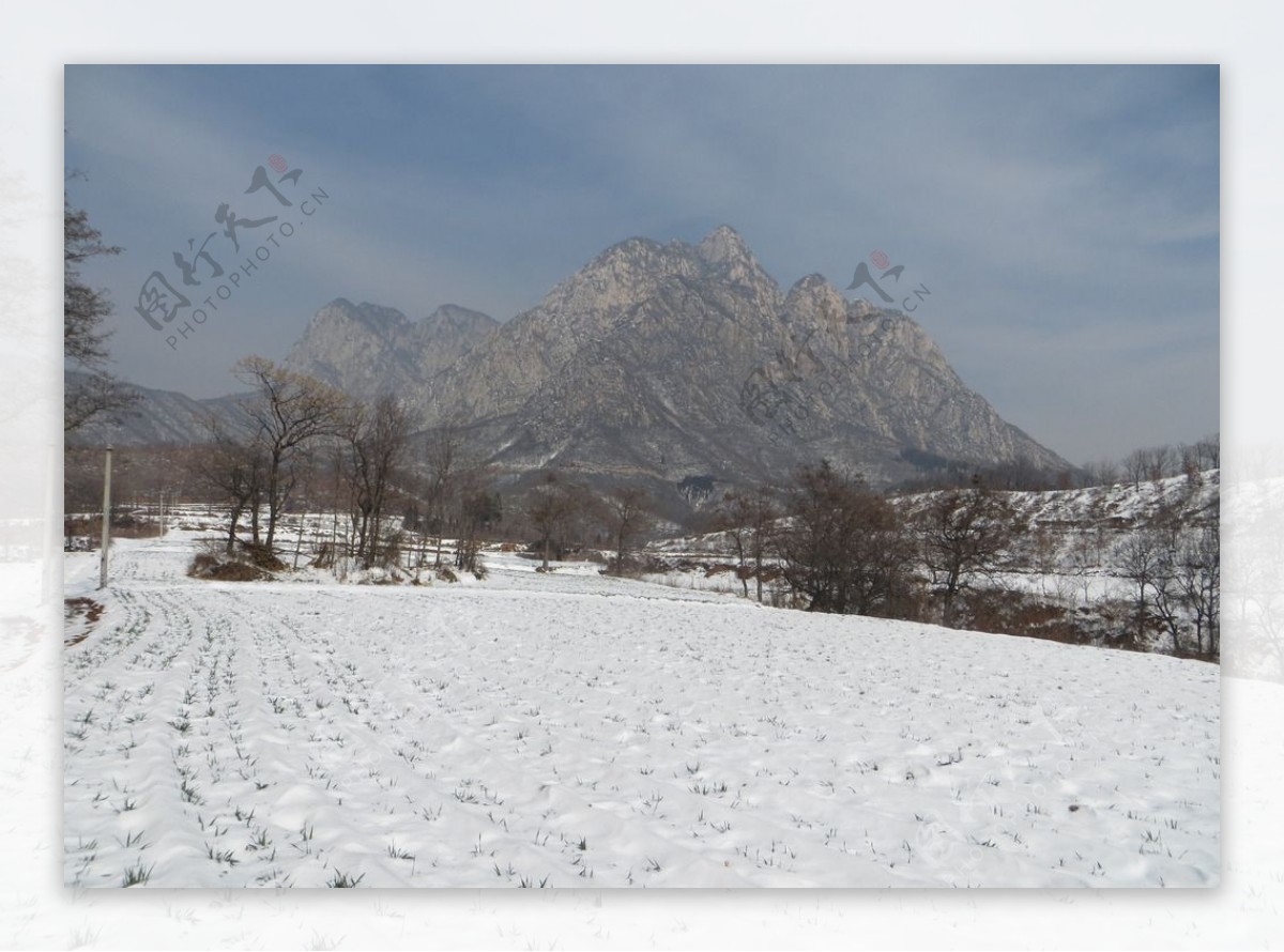 少室山雪景