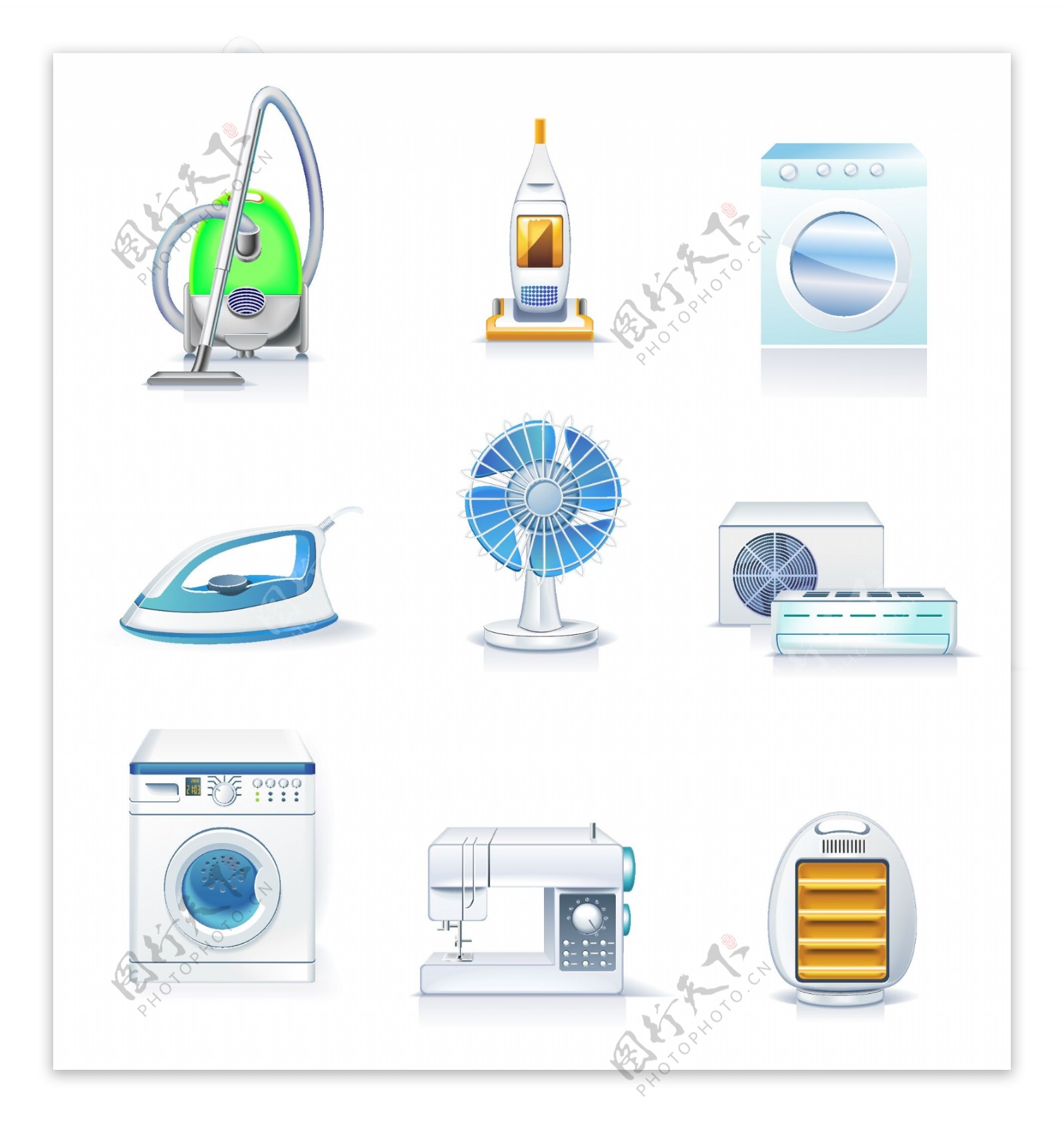家用电器图标彩色图标素材icon