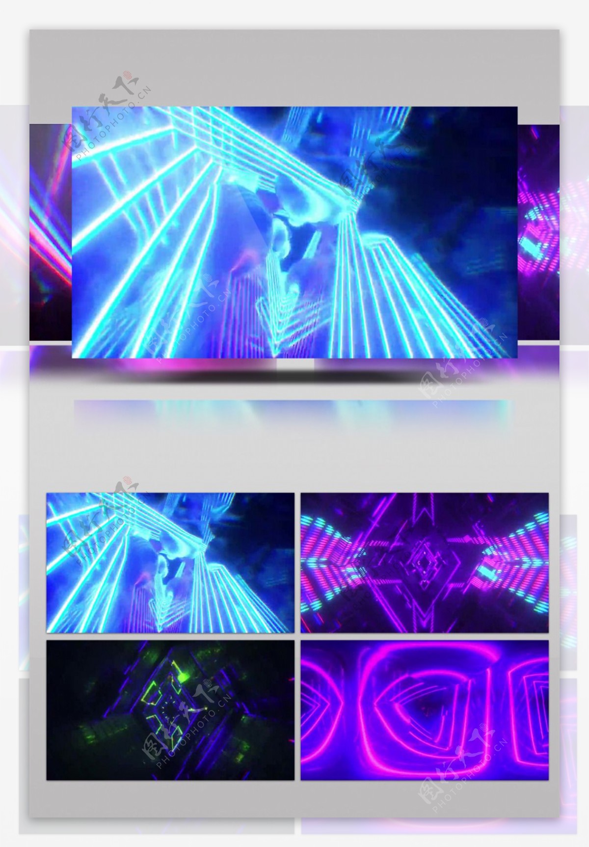 蓝紫光动态视频素材