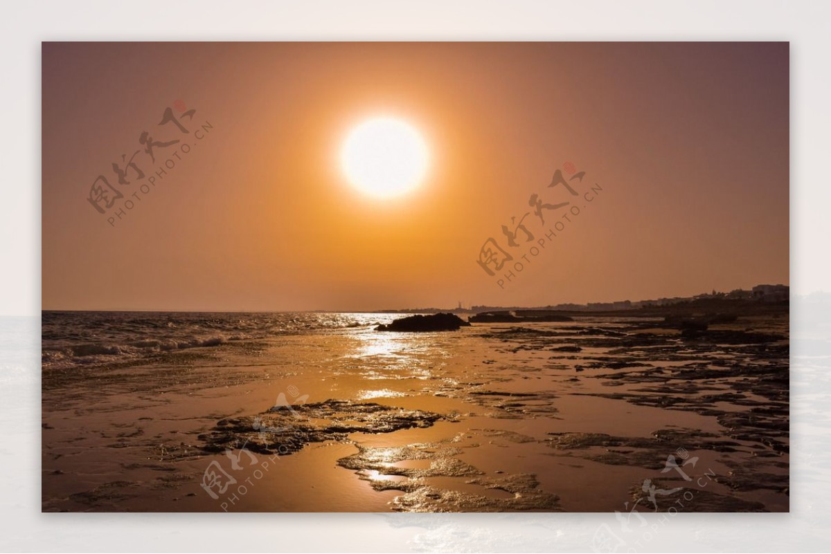 黄昏海滩夕阳