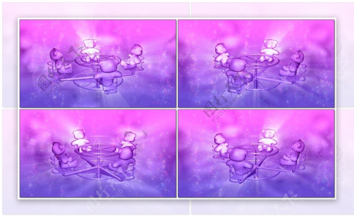 儿童卡通舞台背景紫色视频素材