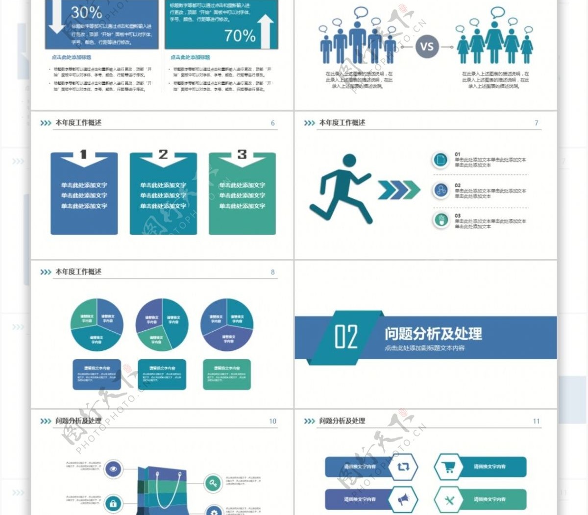 商务办公数据分析工作汇报总结ppt模版