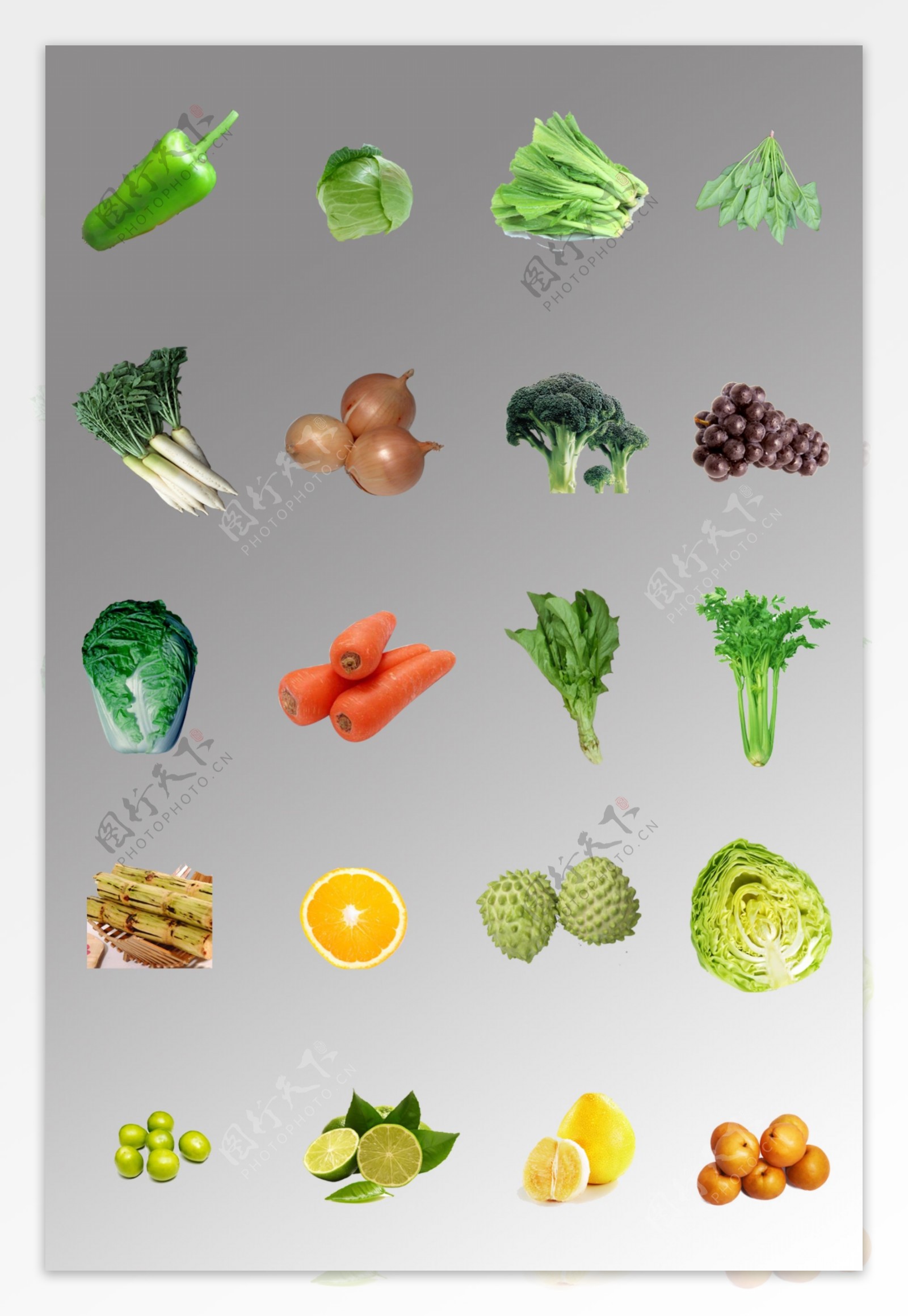 一组食物蔬菜水果摄影图