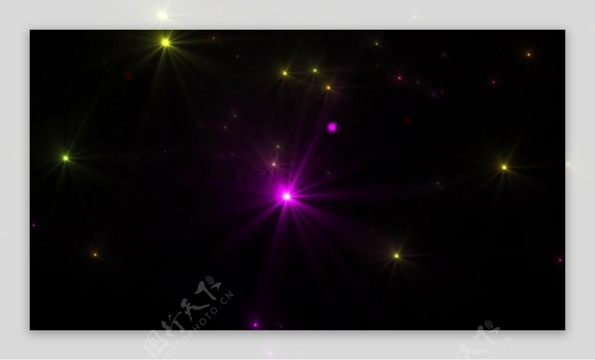 彩色星光粒子闪烁循环视频素材