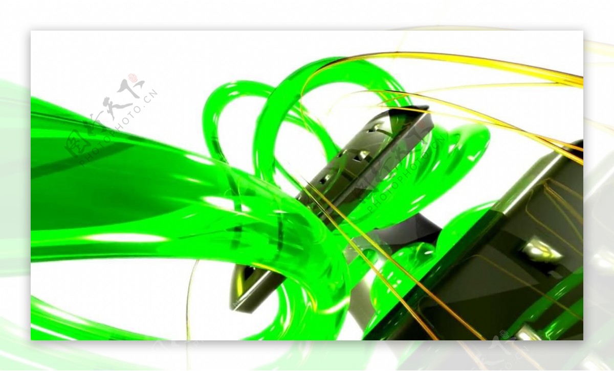 绿色线条板块立体运动视频素材