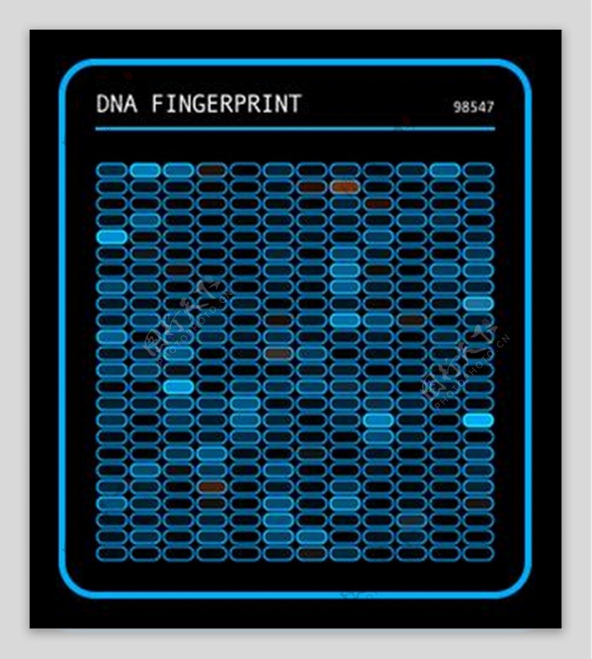 医疗主题HUD窗口元素DNA指纹图谱