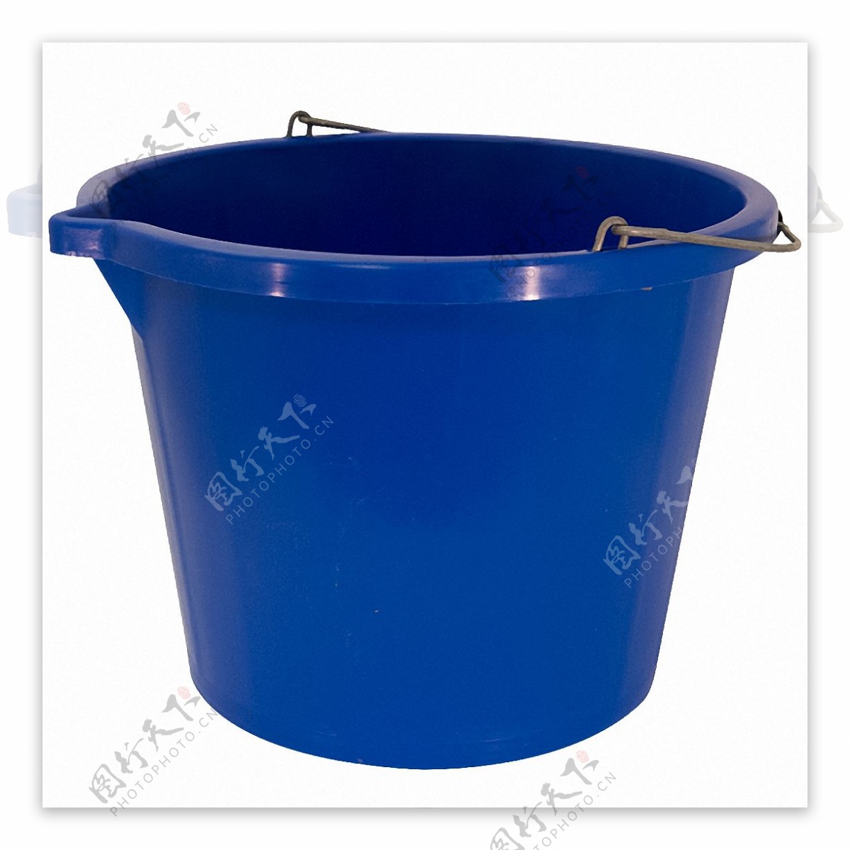 蓝色塑料桶免抠png透明素材