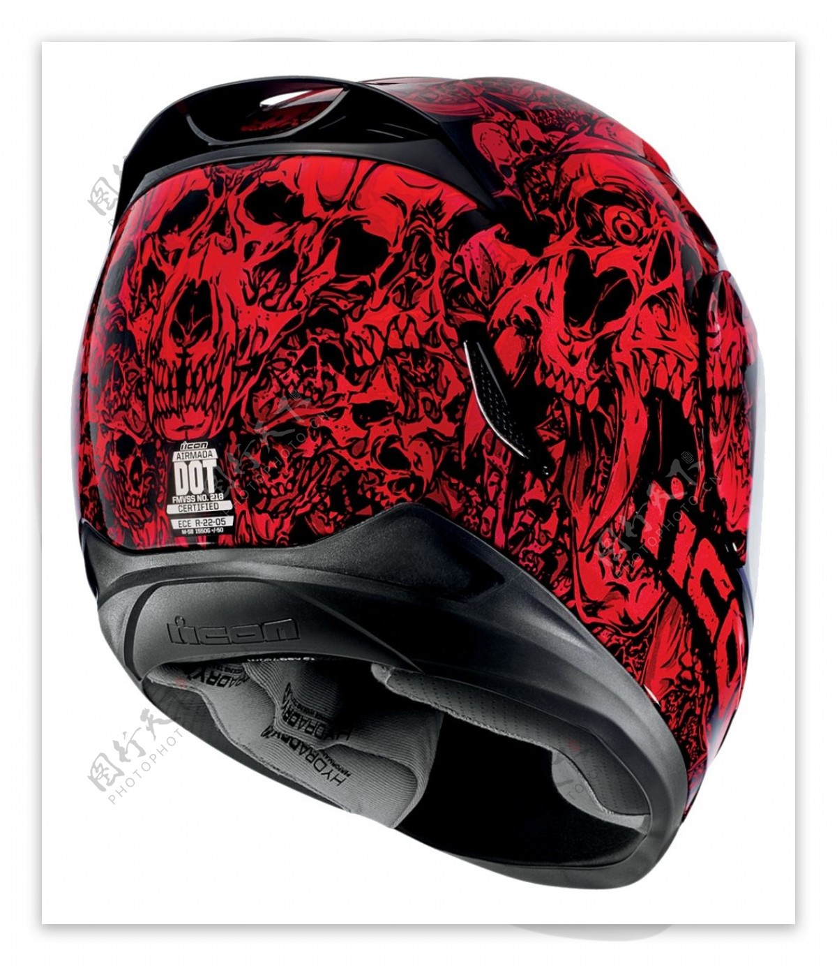 红色摩托车头盔免抠png透明图层素材