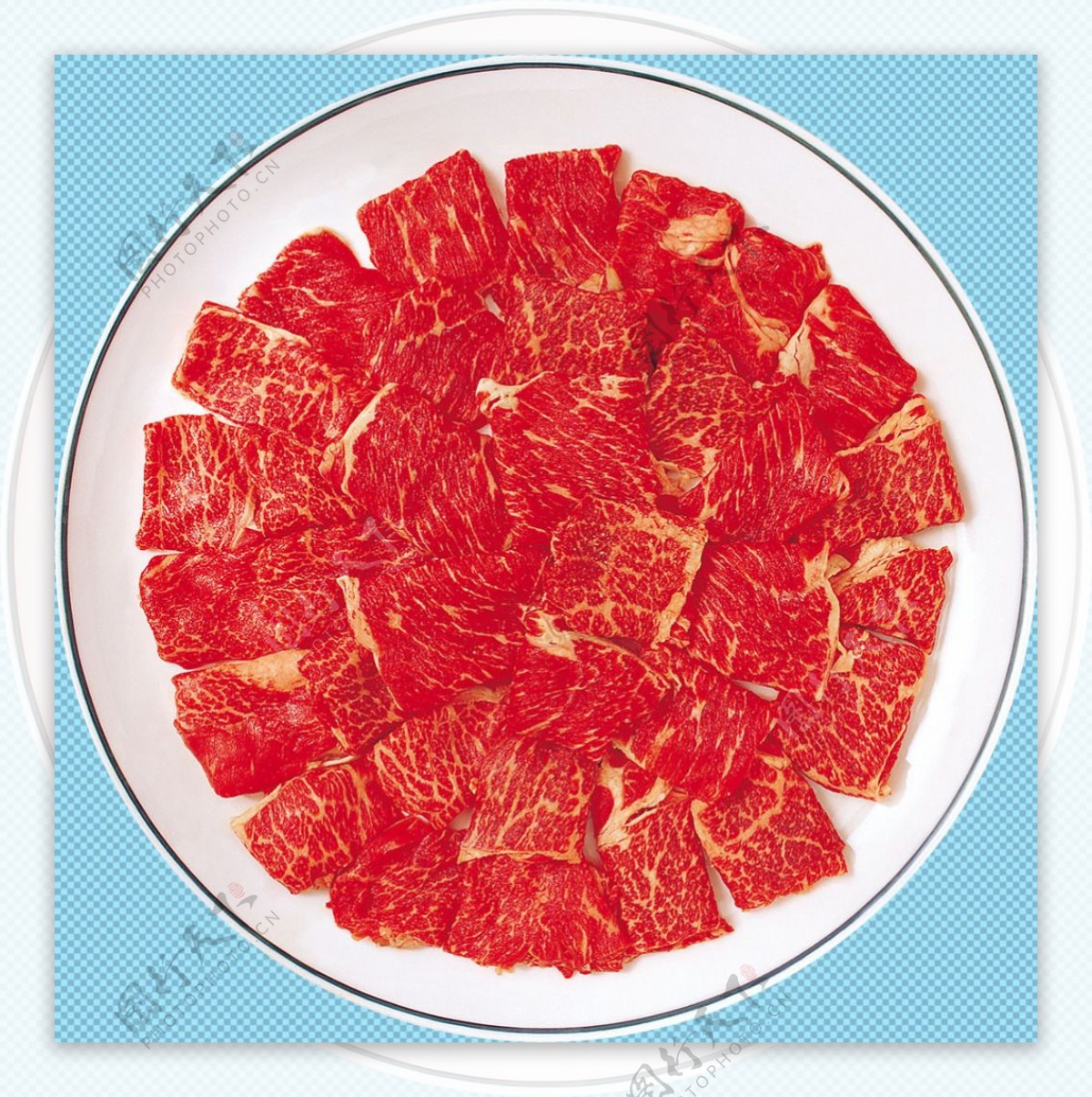 一盘红色的肉免抠png透明图层素材