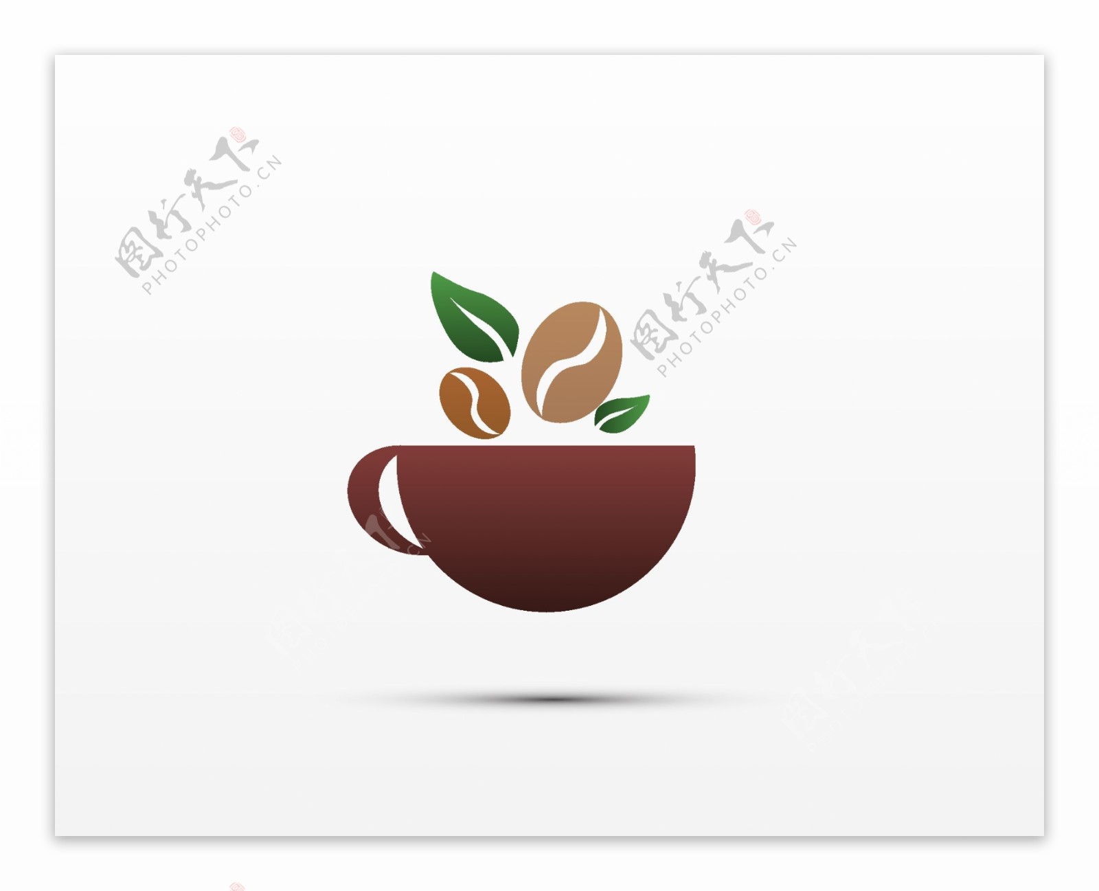 抽像时尚咖啡商标logo