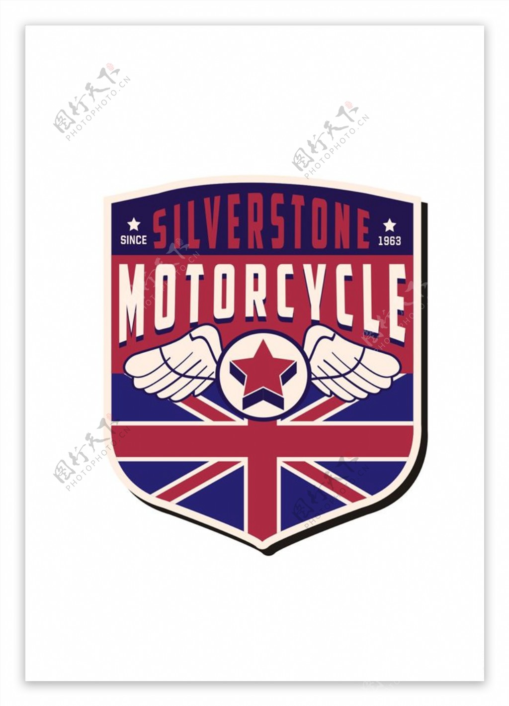 摩托赛车标志矢量图下载