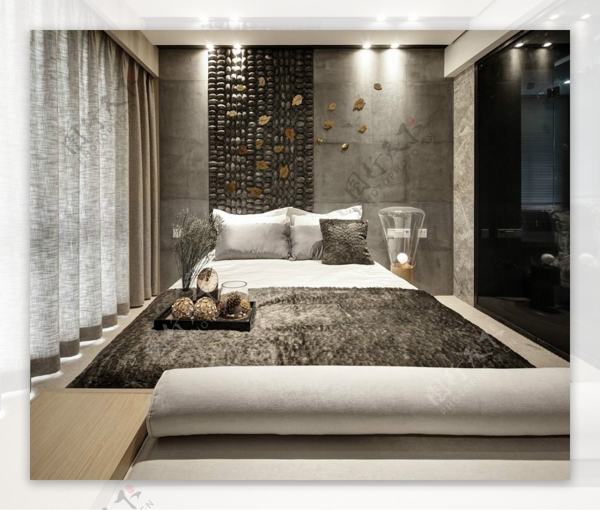 现代地毯过道卧室效果图