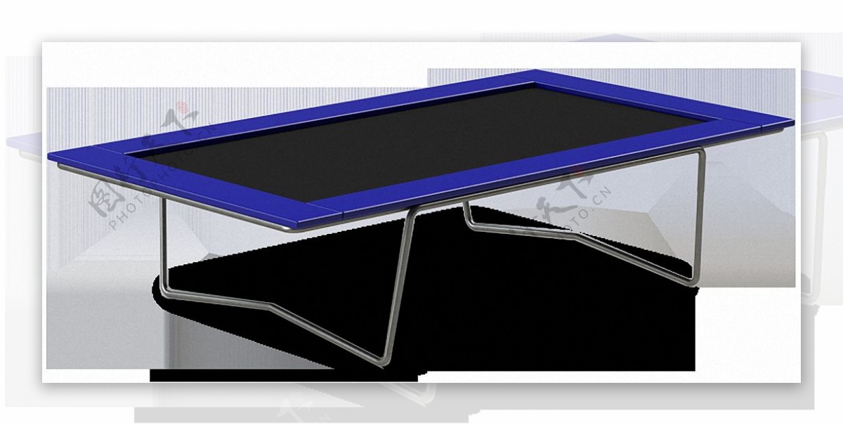 方形黑色蹦床免抠png透明图层素材