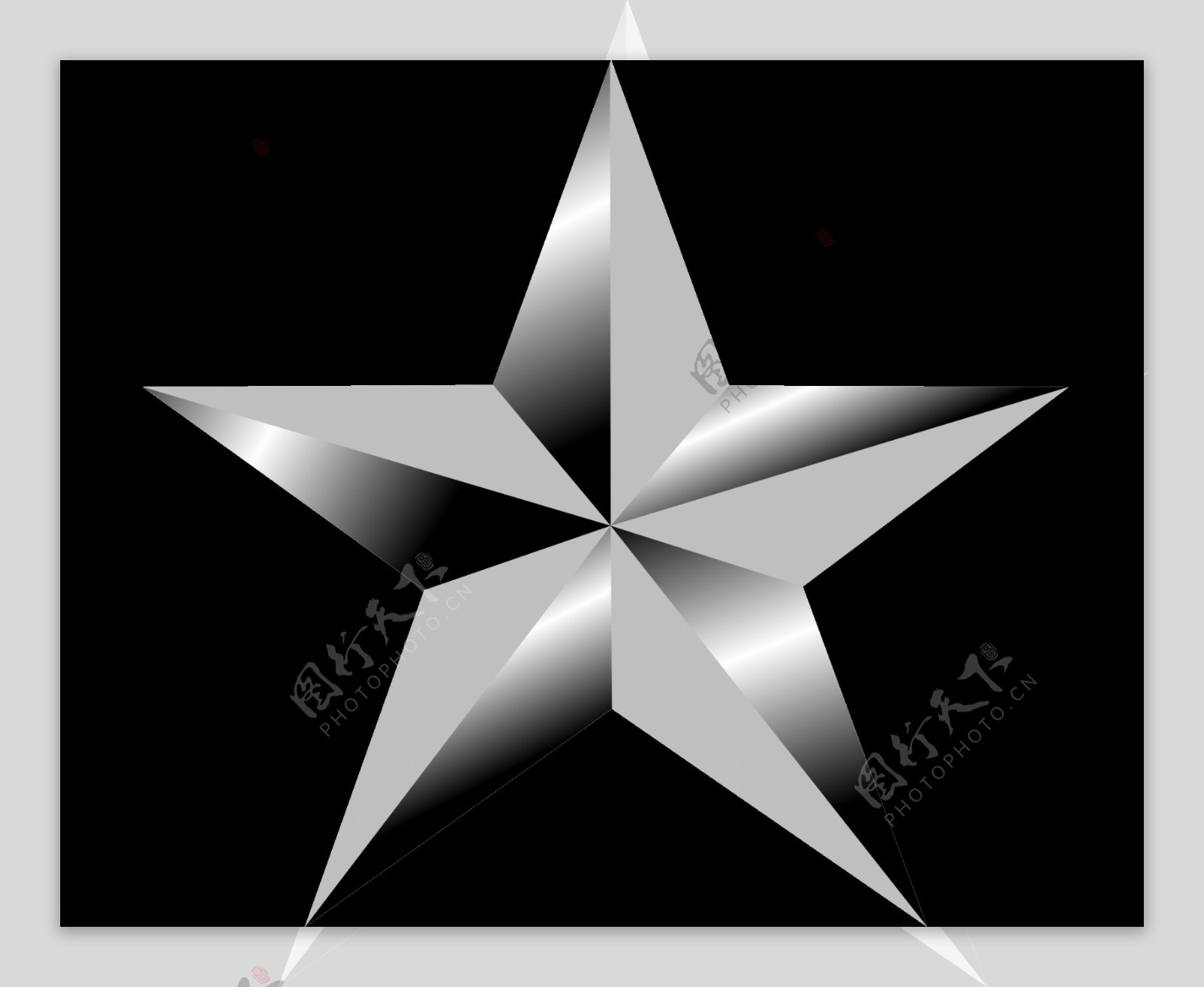 五角星银器免抠png透明图层素材