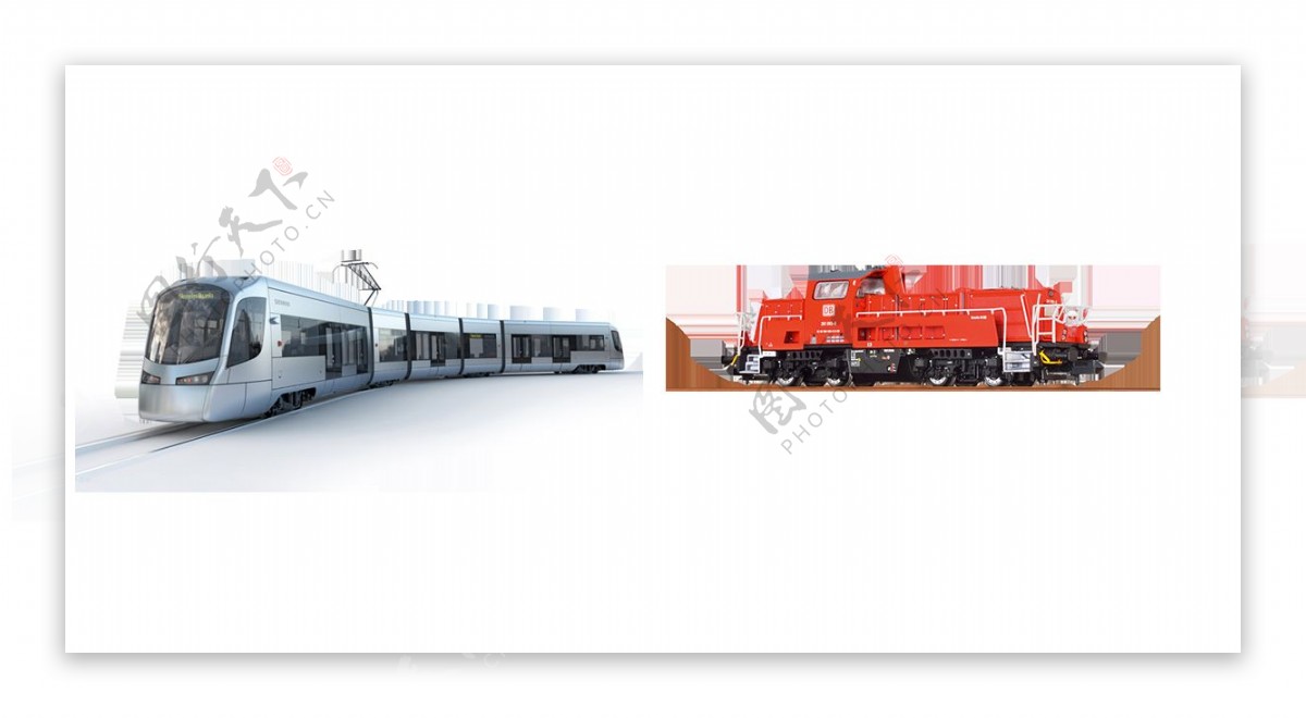 两种火车免抠png透明图层素材