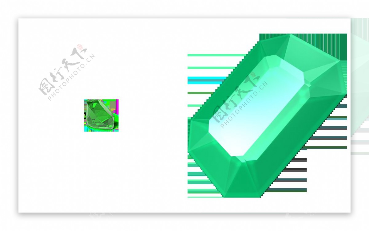 翡翠绿宝石免抠png透明图层素材