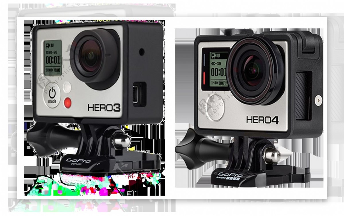 GoPro运动相机免抠png透明图层素材