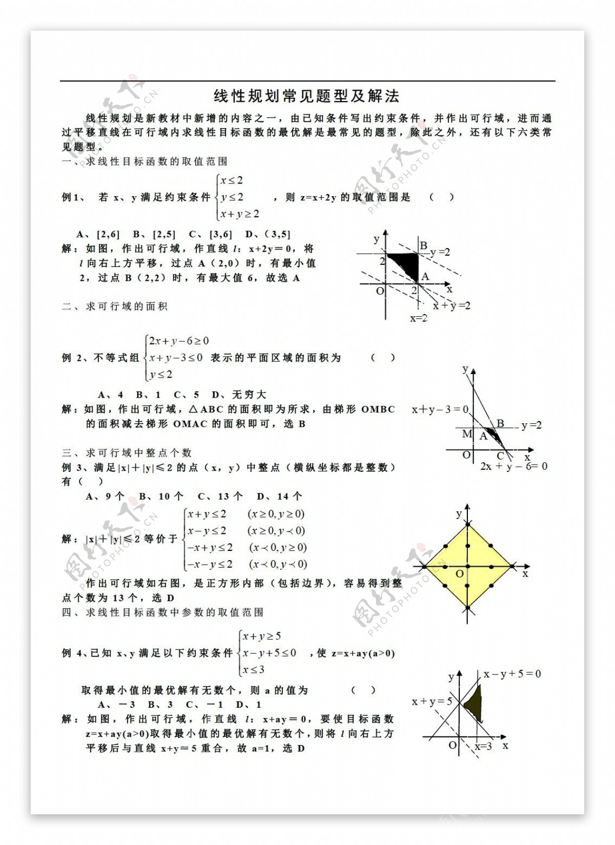 数学人教版高考复习解析几何习题精选精讲包括圆椭圆双曲线抛物线线性规划