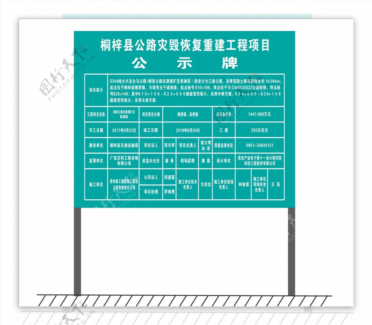 贵州建工项目公示牌