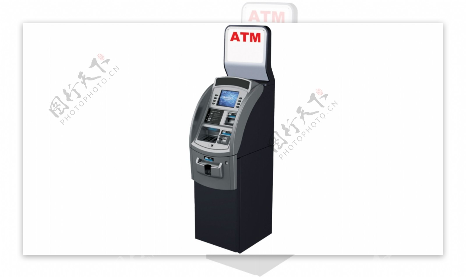 ATM机半侧面图免抠psd透明素材