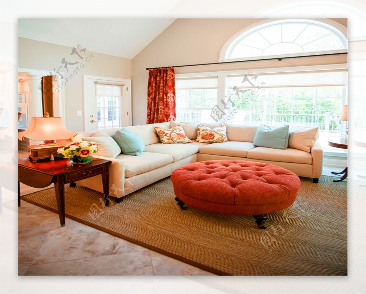 美式客厅沙发设计效果图