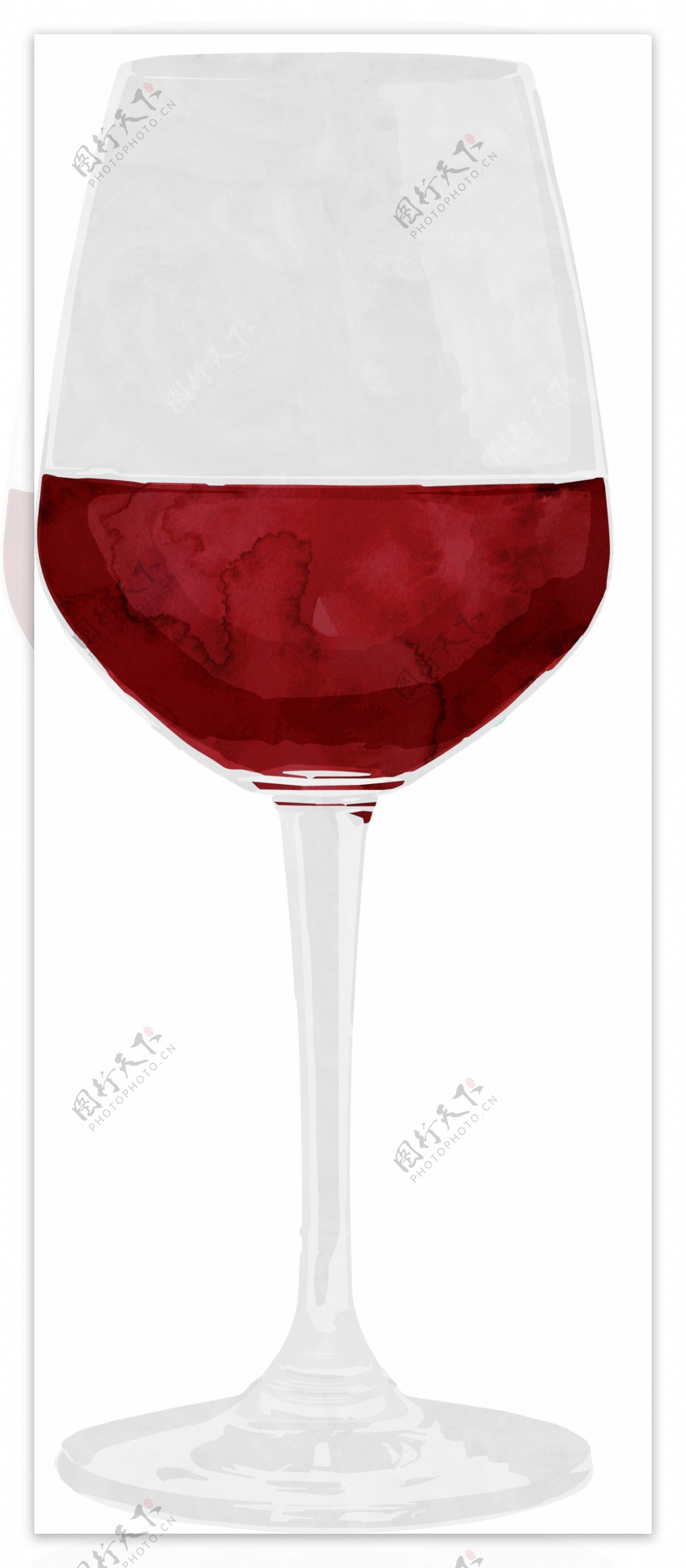 纯红酒杯卡通透明素材
