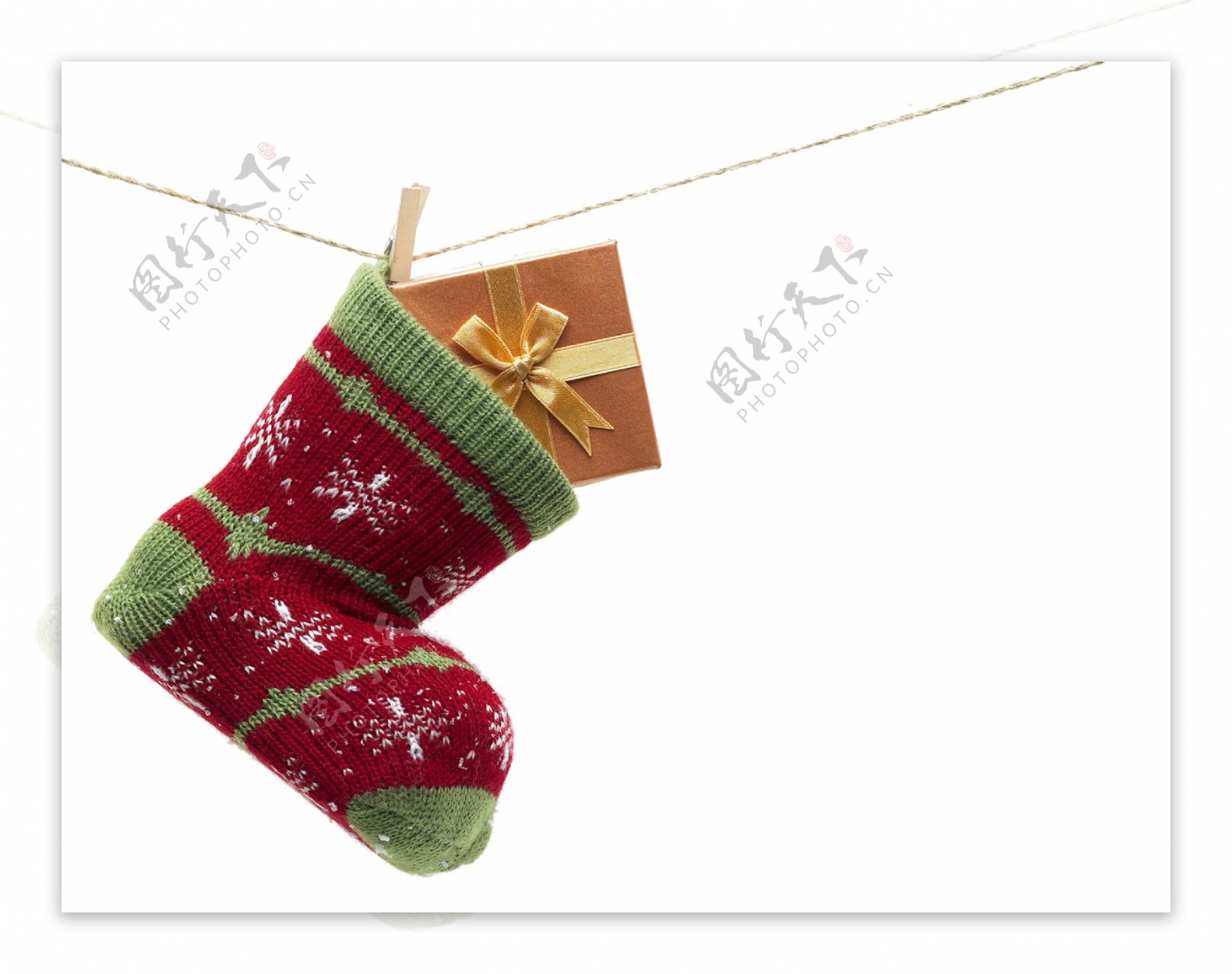 彩纹袜子圣诞节素材