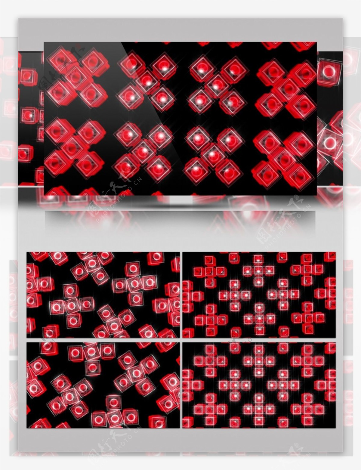 红色游戏键盘高清视频素材