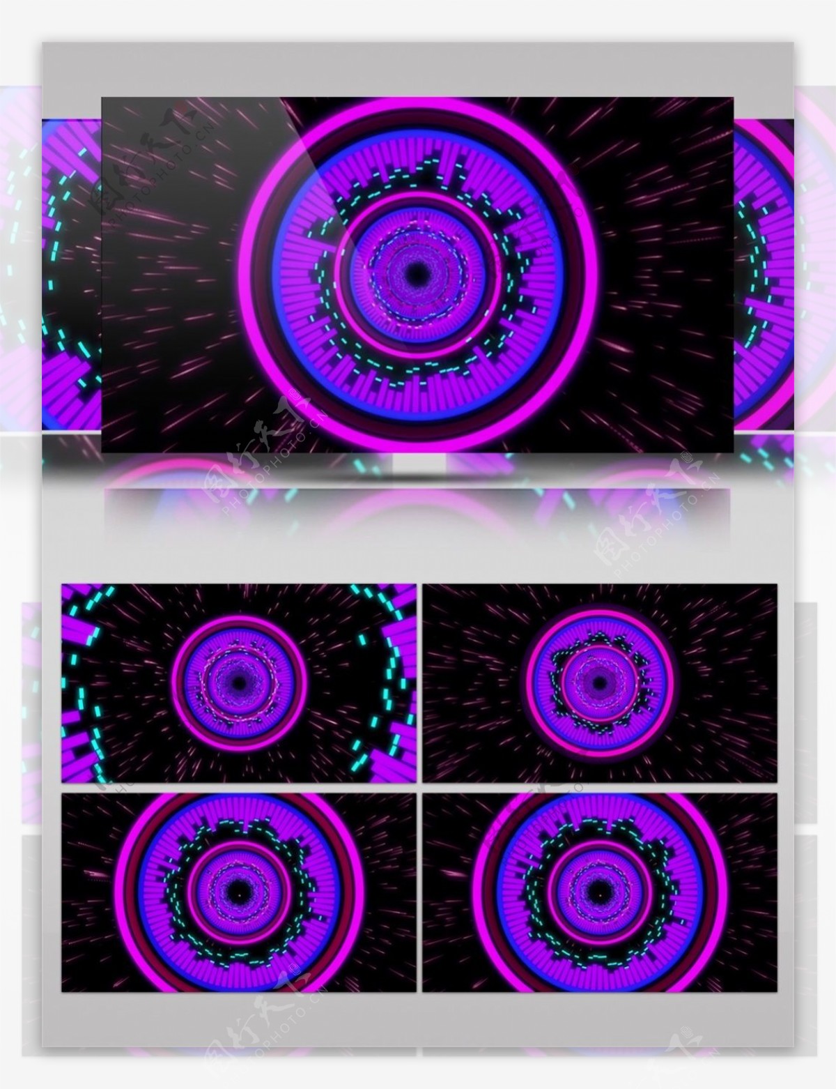 紫色音乐光环高清视频素材