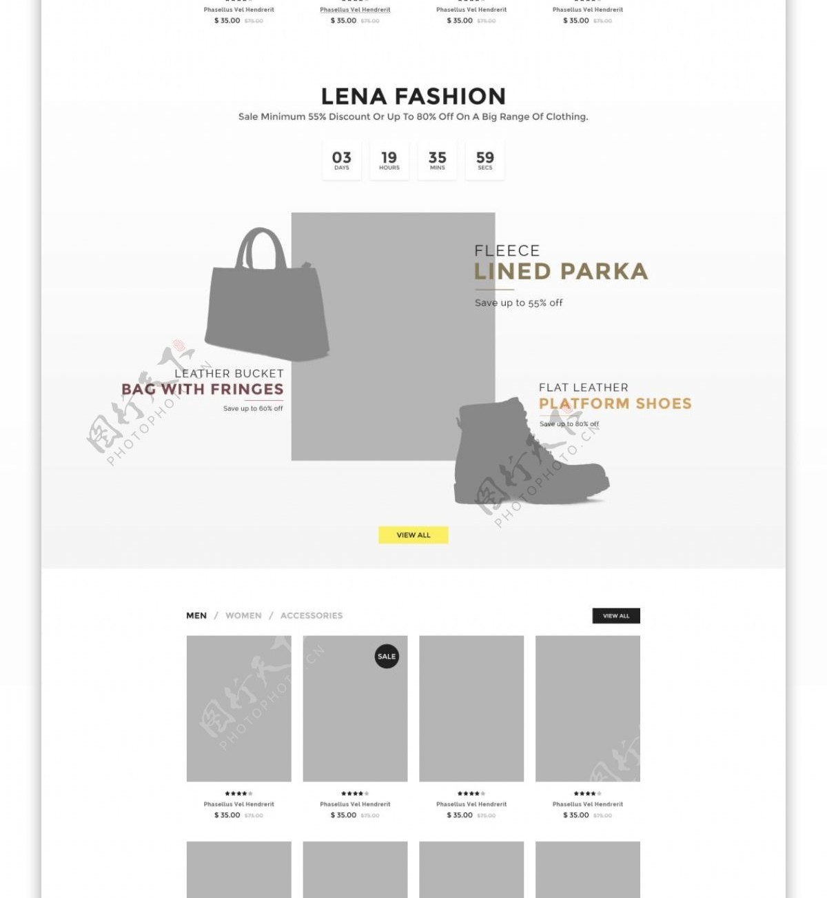 黑色时尚购物商城网站主页模板