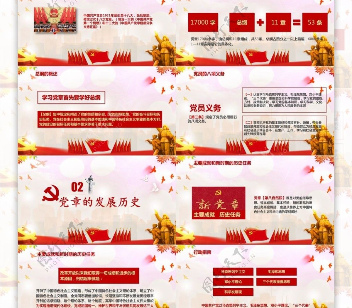 中国党员应知应会培训PPT模板范本