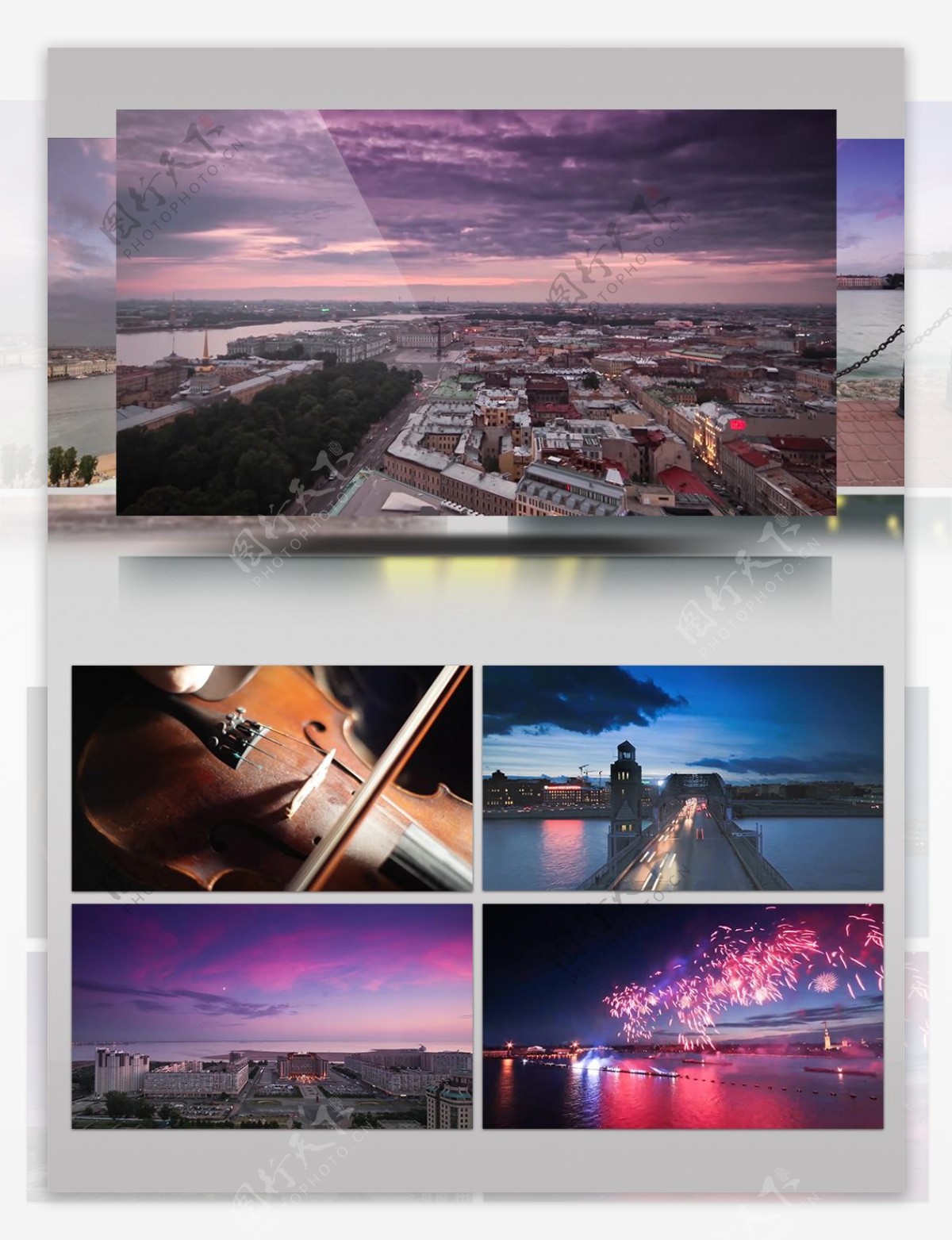 欧洲城市风情展示小提琴演奏旅游人文宣传片