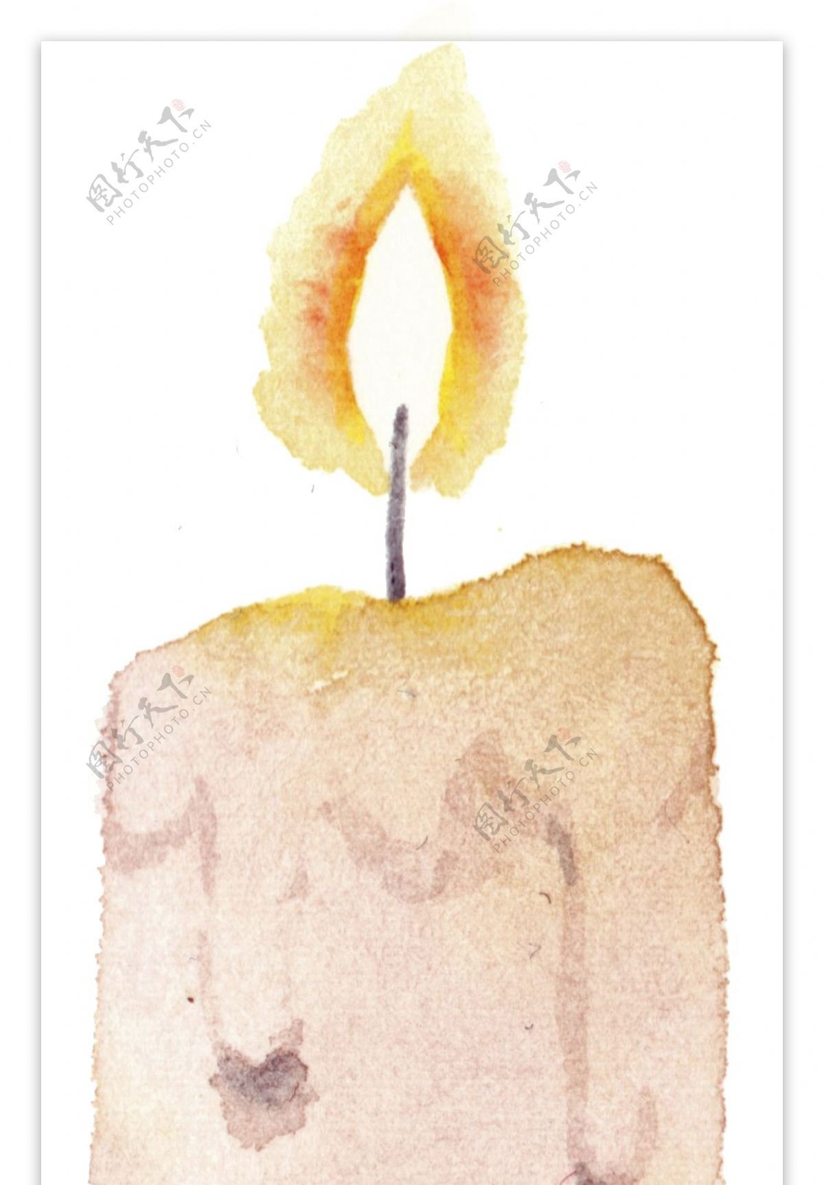 卡通可爱节日蜡烛透明装饰素材