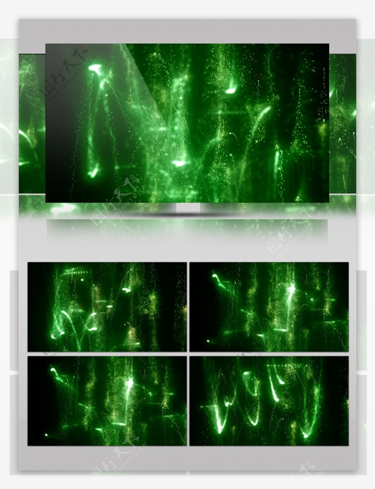 绿色光感粒子高清视频素材
