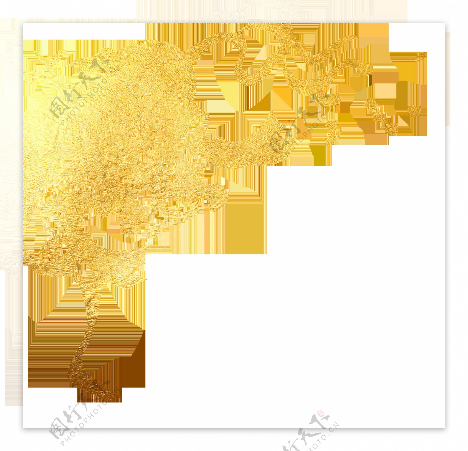 金色灯笼装饰边透明装饰图片